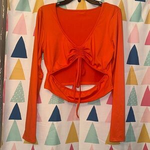 Crop Orange Tee